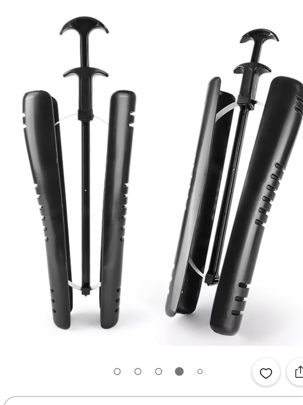 Black Boot Stand Holders Shapers Set of 2 for Knee High Boots